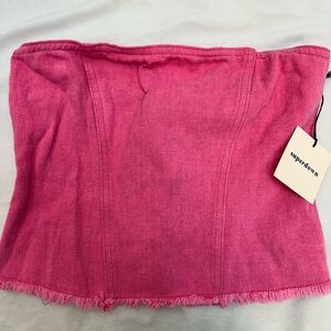 Superdown Vibrant Pink Strapless Tube Top S NWTS